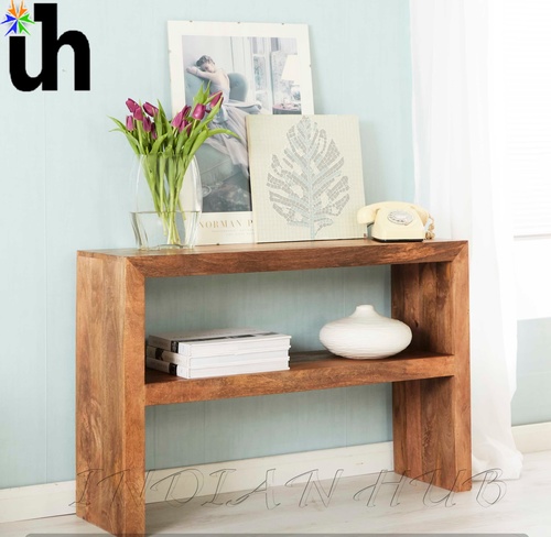 Handmade Mango Console Table With Shelf