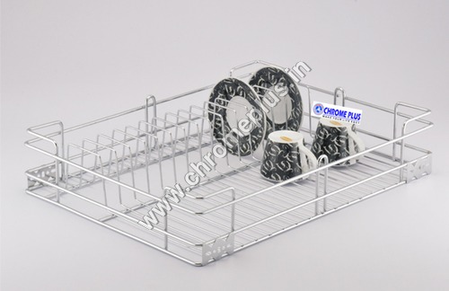Silver Ss Cup & Saucer Kitchen Basket