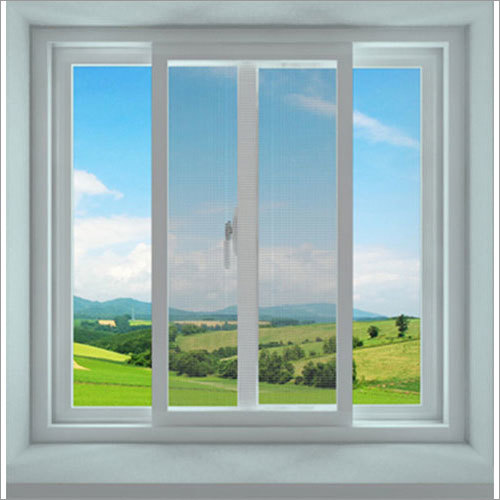 Upvc Mesh Sliding Window - Upvc Material, 5mm Glass Thickness, White Color | Lightweight, Durable, Mosquito Net Compatibility, Easy Movement
