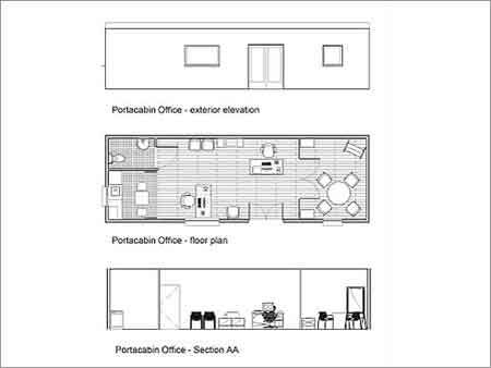 Portable Offices Cabin - Steel, Variable Dimensions | Compact, Lightweight, Robust, Weatherproof, Easy Setup, One Door, Optional Windows