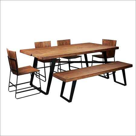 Wood Industrial Dining Set
