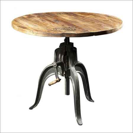 Wood Crank Table