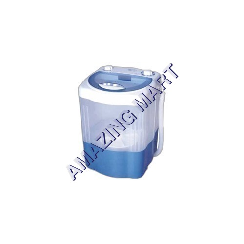 Mini Washing Machine - Plastic and Metal Construction | Home Purpose, White and Blue Design