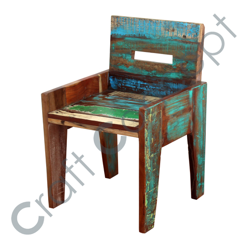 Reclaim Wooden Chair - Solid Wood, Antique Finish | Eco-Friendly, No Assembly Required, Comfortable Design