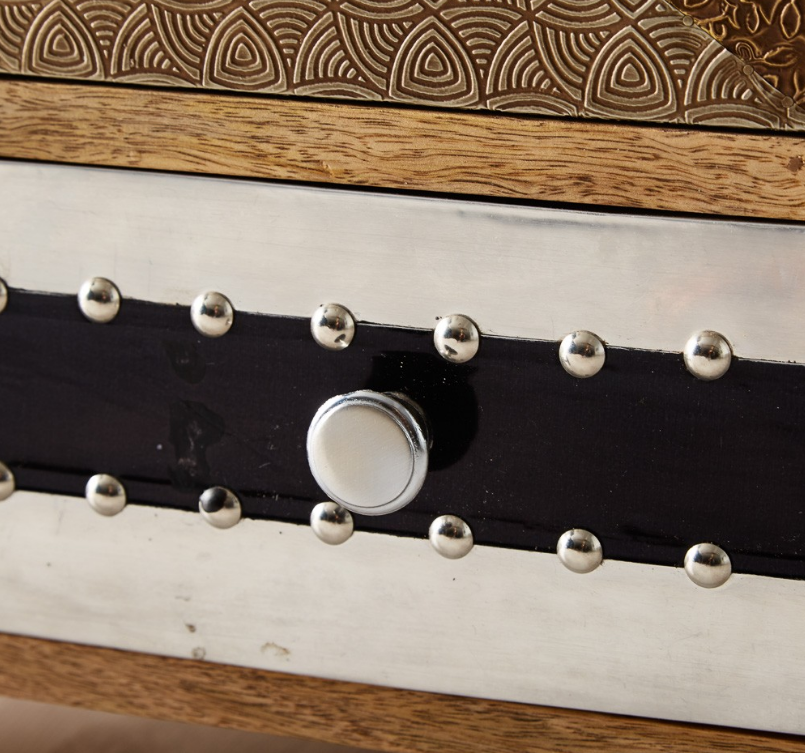 Indian Hub - 100% Reclaimed Wood, 110cm X 50cm X 55cm | Eco-friendly, No Assembly Required, Versatile Design