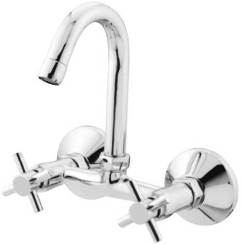 Sink Mixer - Brass Body With Polished Chrome Plating | J-shape Pipe Connection, 16-24 Mm Size, Normal Flow & Aerator 15l/min