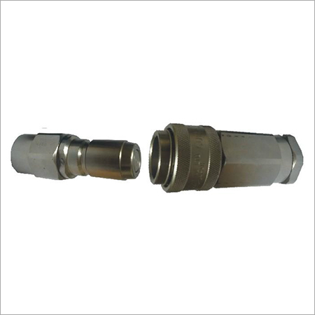 Flat Faced Coupler - Carton Steel, Sizes 1/4 To 1 Inch | Heavy Duty, Female Hexagon Connection, Galvanized Finish, Dust Caps Included