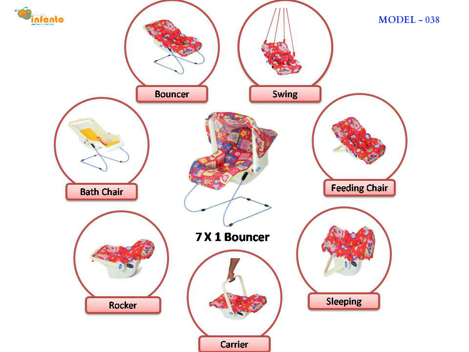 Red 9 In 1 Baby Bouncer