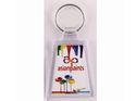 Crystal Key Chain - Acrylic, 4x4 Cm , Metal Ring , Square Shape , Lightweight , Customizable , Durable , Individual Polybag Packaging , Full Color Printing