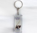 Crystal Key Chain - Acrylic, 4x4 Cm , Metal Ring , Square Shape , Lightweight , Customizable , Durable , Individual Polybag Packaging , Full Color Printing