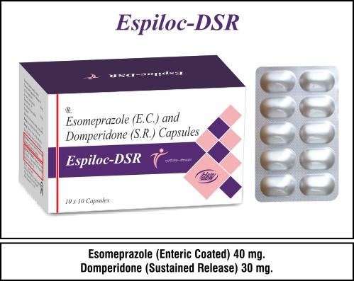 एसोमेप्राज़ोल 40mg + डोमपरिडोन (Sr) 30gm आवेदन: अस्पताल और क्लिनिक