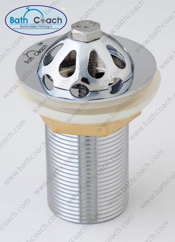 Brass CP Urinal Waste Coupling - Brass Material, 76.2 - 127 mm Length, Round Shape, Polished Surface | Male Connection for Bathroom Fitting Use