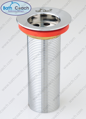 Brass Wash Basin Waste Coupling - Round Shape, Male Connection | Polished Brass, Length 127-254mm, Designed for Bathroom Fitting Use