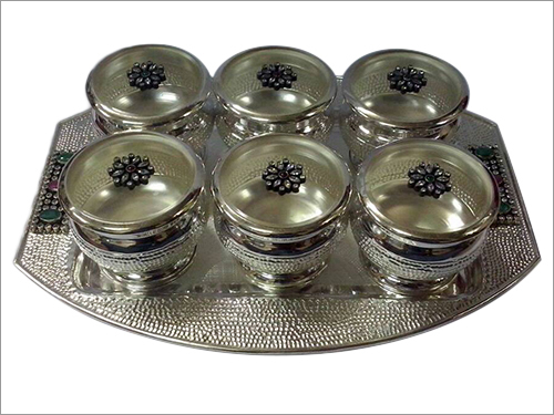 Silver Trey With Bowls