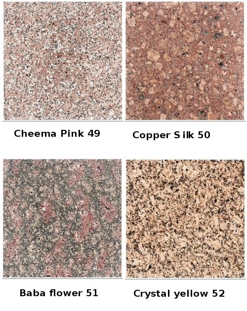 Cheemapink, Coppersilk, Babafolwer ग्रेनाइट