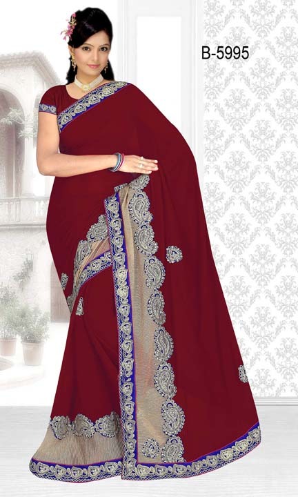 Georgette Embroidery Saree