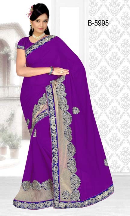 Georgette Embroidery Saree