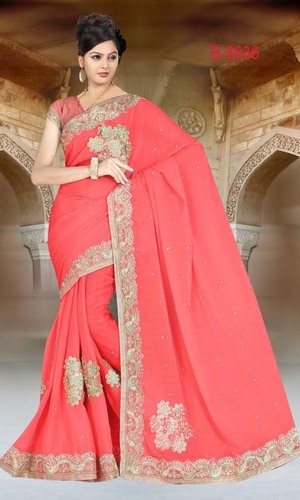 Silk Stylish Trendy Fancy Party Wear Saree