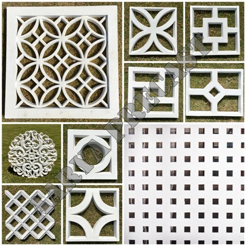 Colorful Grc Jali - Pigmented Glass-fibre Reinforced Concrete, 300mm X 30mm X 300mm, Multiple Color Finishes | Attractive Sophisticated Design, Indoor And Outdoor Application