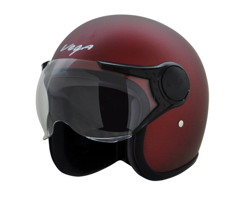 जेट डल बरगंडी हेलमेट