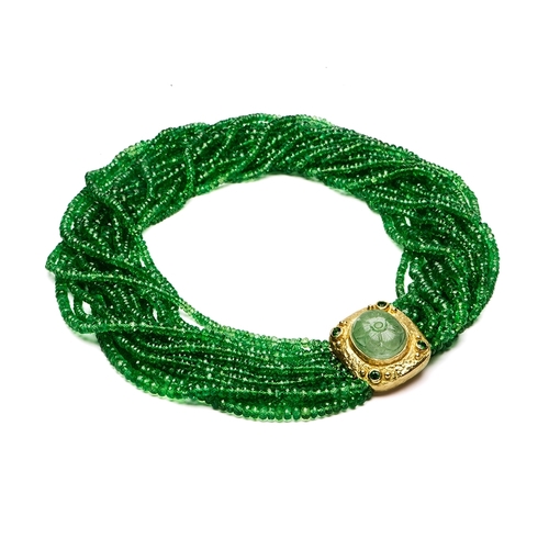 Beads (Tsavorite) necklaces