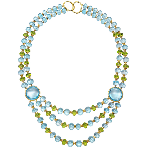 Beads (peridot) necklaces