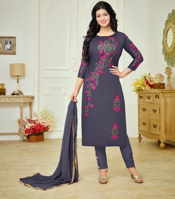 Cotton Embroidered Salwar Kameez