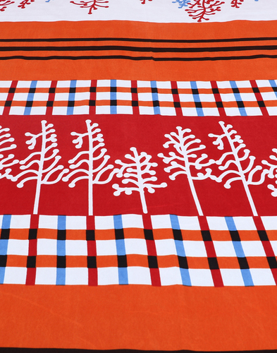 कोकोफोम डबल पॉली कॉटन मल्टी एब्स्ट्रैक्ट बेड शीट