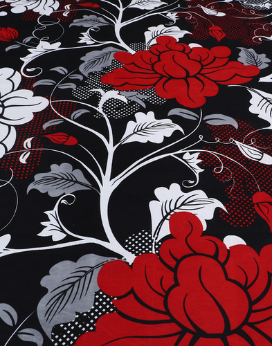 कोकोफोम डबल पॉली कॉटन मल्टी फ्लोरल बेड शीट