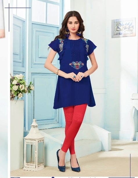 Georgette Kurtis - Georgette Fabric, Santoon Inner, Size M-l-xl-xxl | Designer Kurti With Intricate Embroidery For Girls