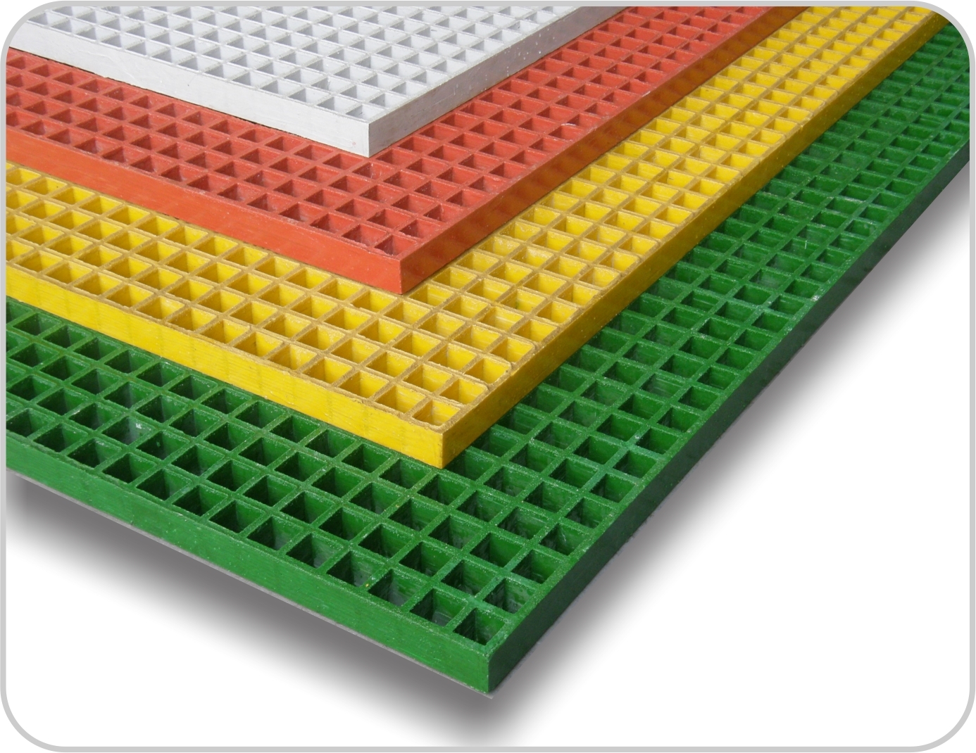 Frp Moulded Gratings - 1220 X 3654 Mm, Durable Anti-skid Square Mesh For Industrial Applications - Corrosion Resistant, Lightweight, Uv Resistant, Non-conductive, Easy To Install