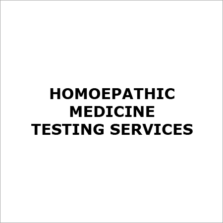 Homoepathic Medicine Testing services