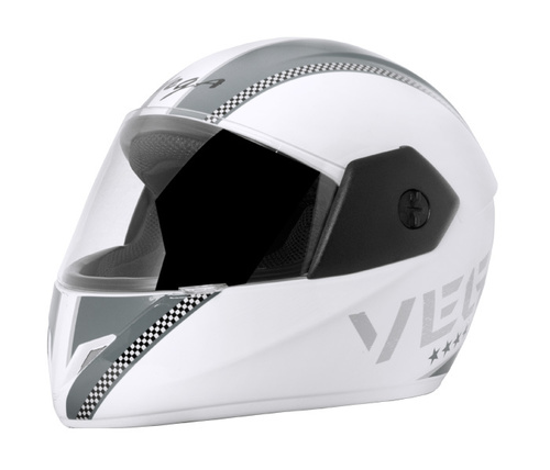 फुल फेस हेलमेट क्लिफ-Dx-चैंपियन-व्हाइट-सिल्वर-हेलमेट