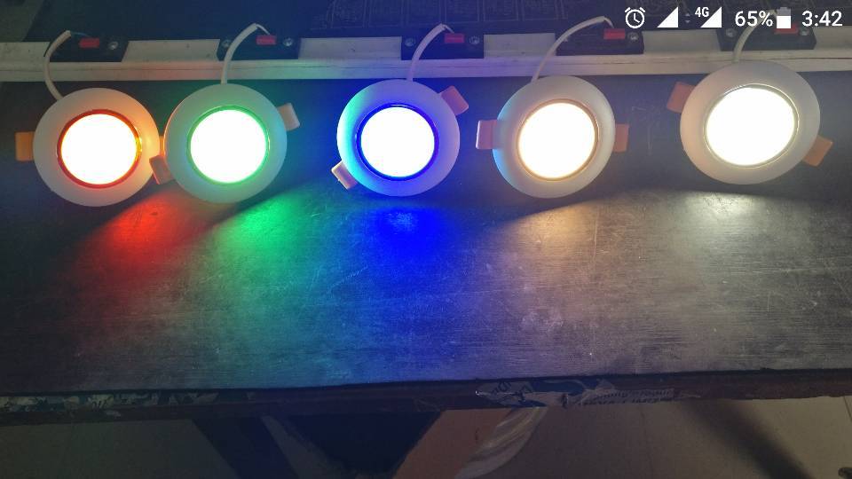 Pollux Led Down Light 3w (Wh)(ww)(red)(green)(blue)