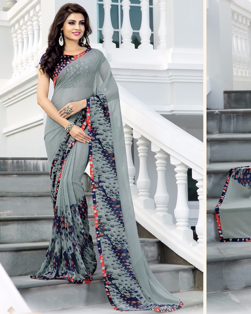 Georgette Indian Printed Sarees