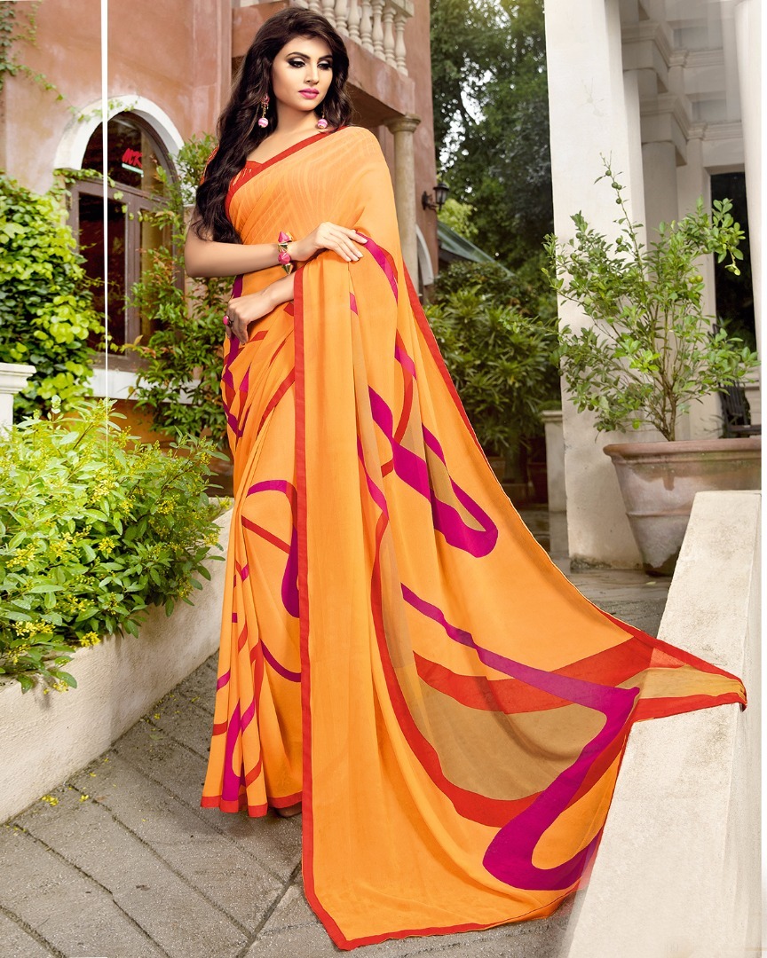 Printed Casual Georgette Sarees