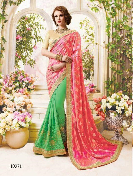 Georgette Half Silk Sarees