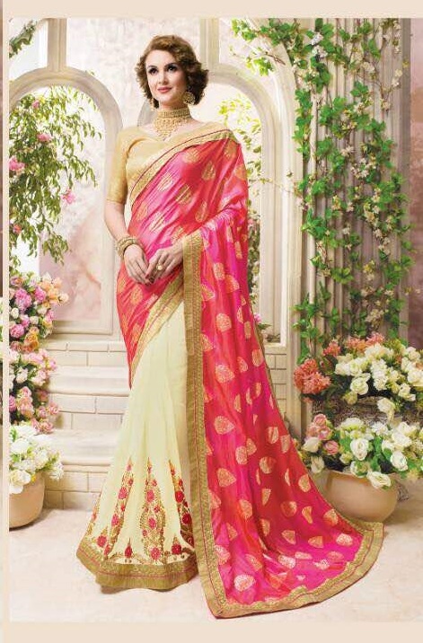 Georgette Half Silk Sarees