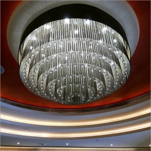गोल क्रिस्टल छत का झूमर