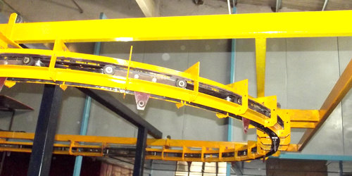 Overhead Conveyor - 4 Wheel Type, Lifting Capacity 0-40 KG, Max Height 0-6 FT | New, Electric Power, 1 Year Warranty, Corrosion Resistant, Versatile Design