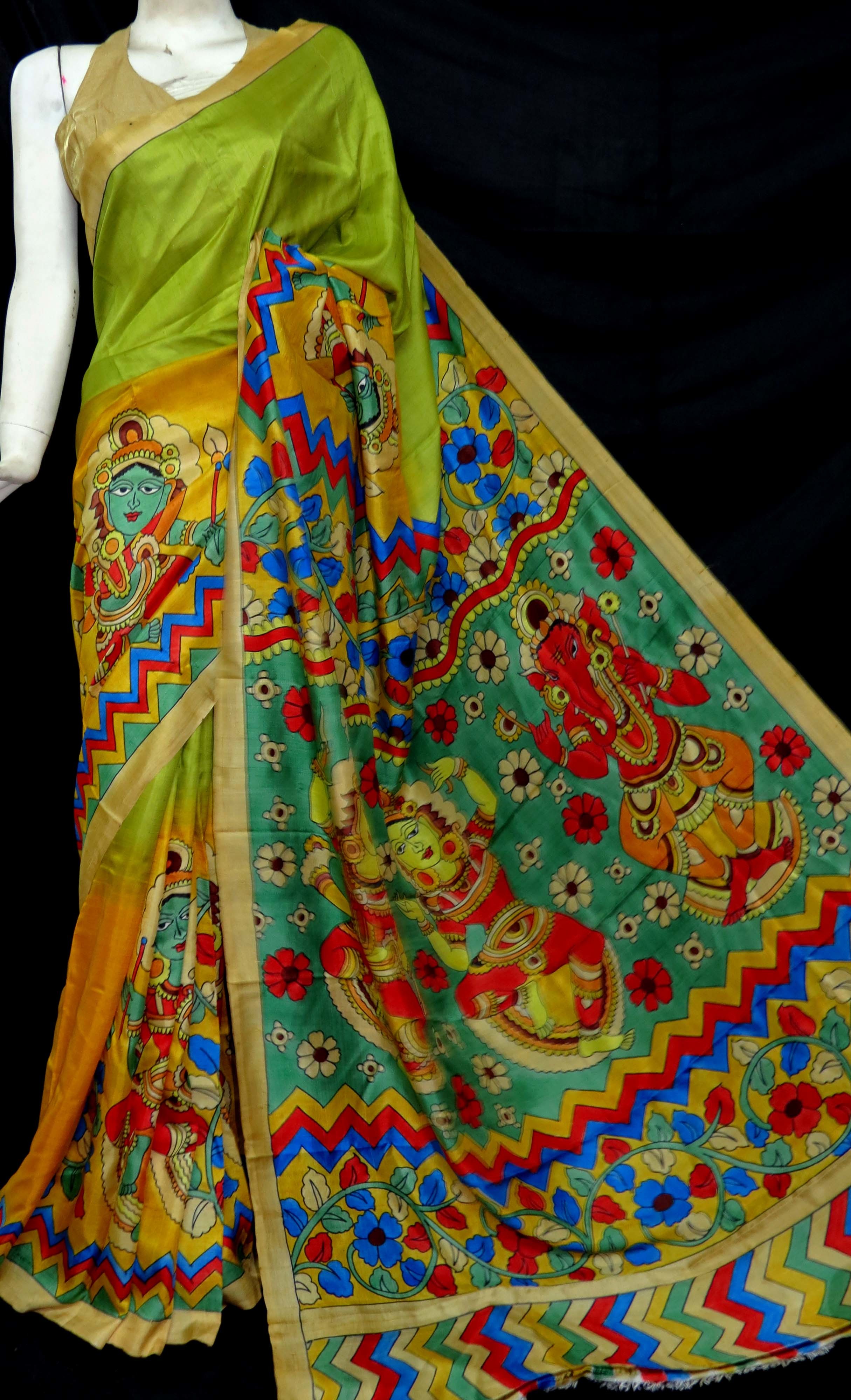 Hand Painted Silk Saree