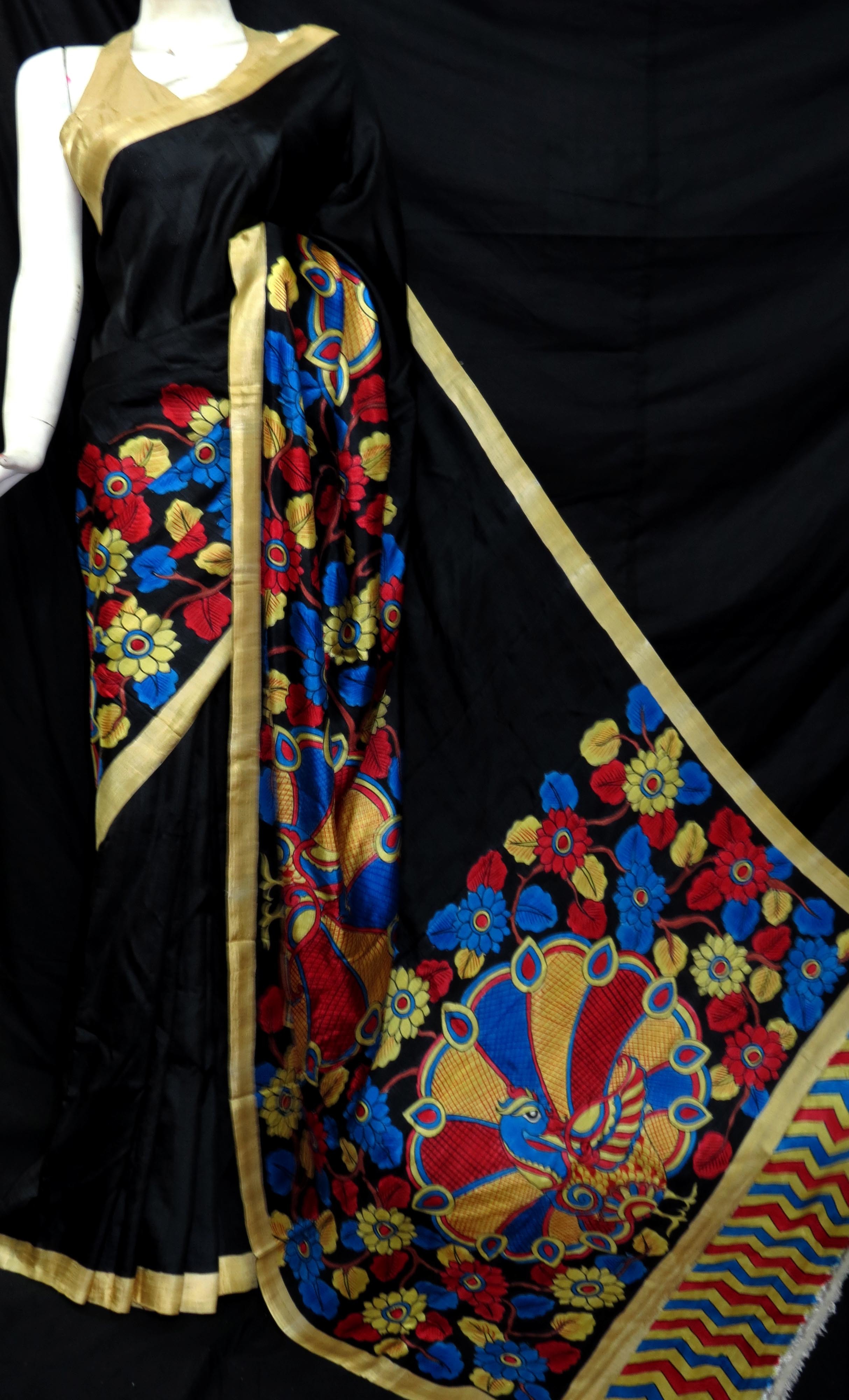 Hand Painted Silk Saree