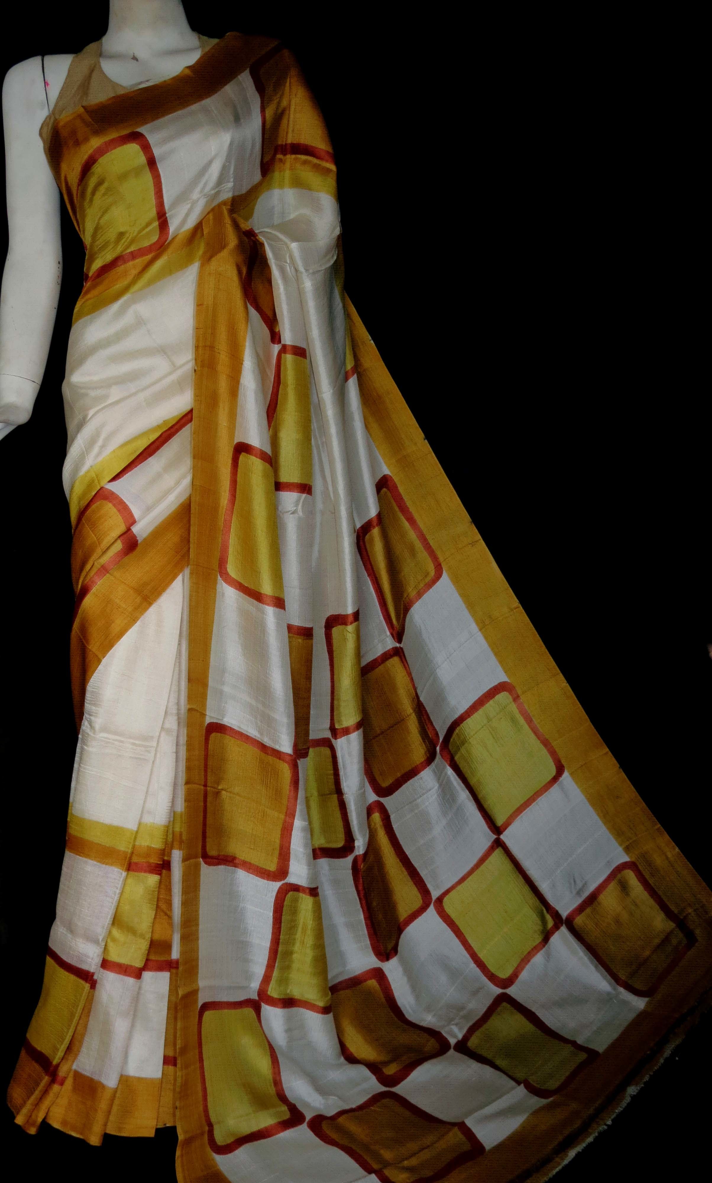 Hand Painted Silk Saree