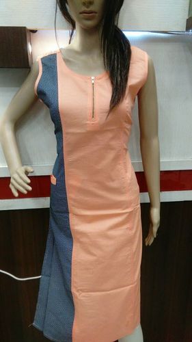 Cotton Kurtis With Zip - Cotton, Sizes S, M, L, XL | Washable, Designed for Girls, Perfect for Daily Wear in Summer and Winter