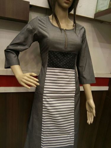 Washable Ceramic Denim Kurtis