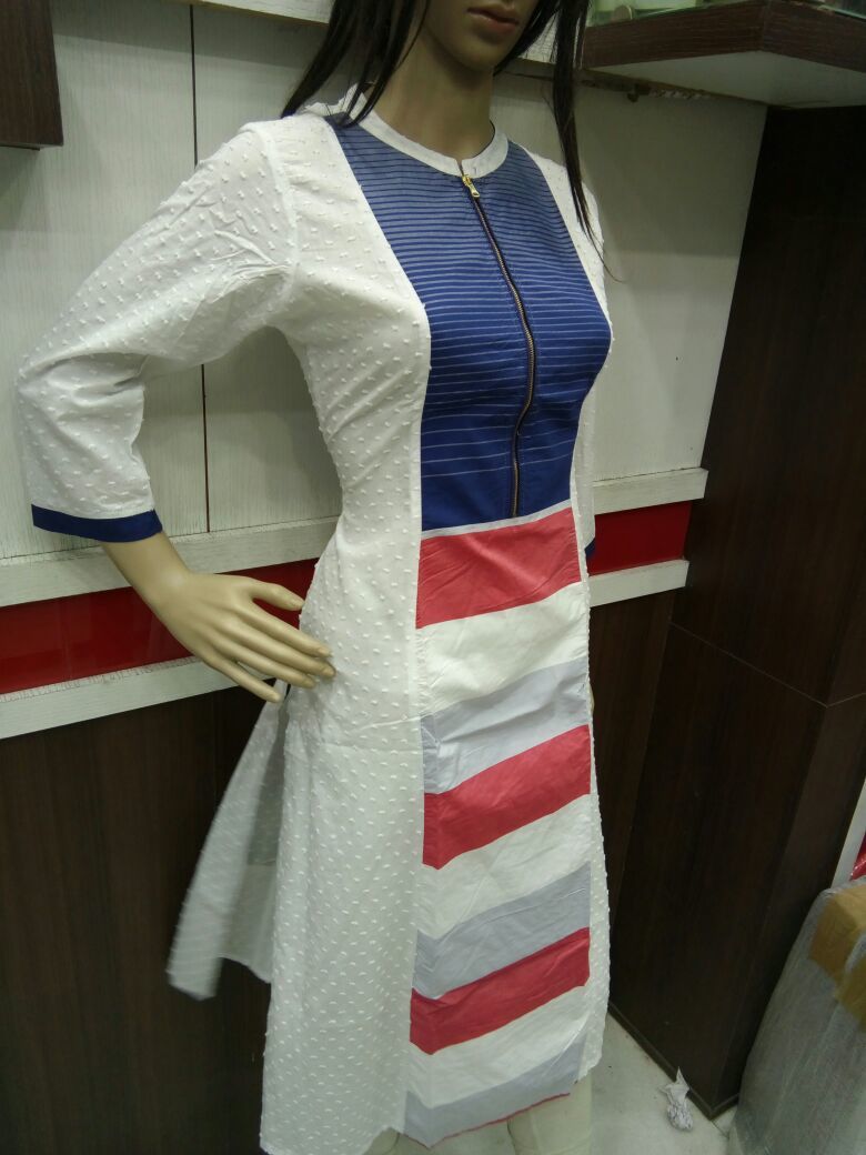 Washable Ceramic Denim Kurtis