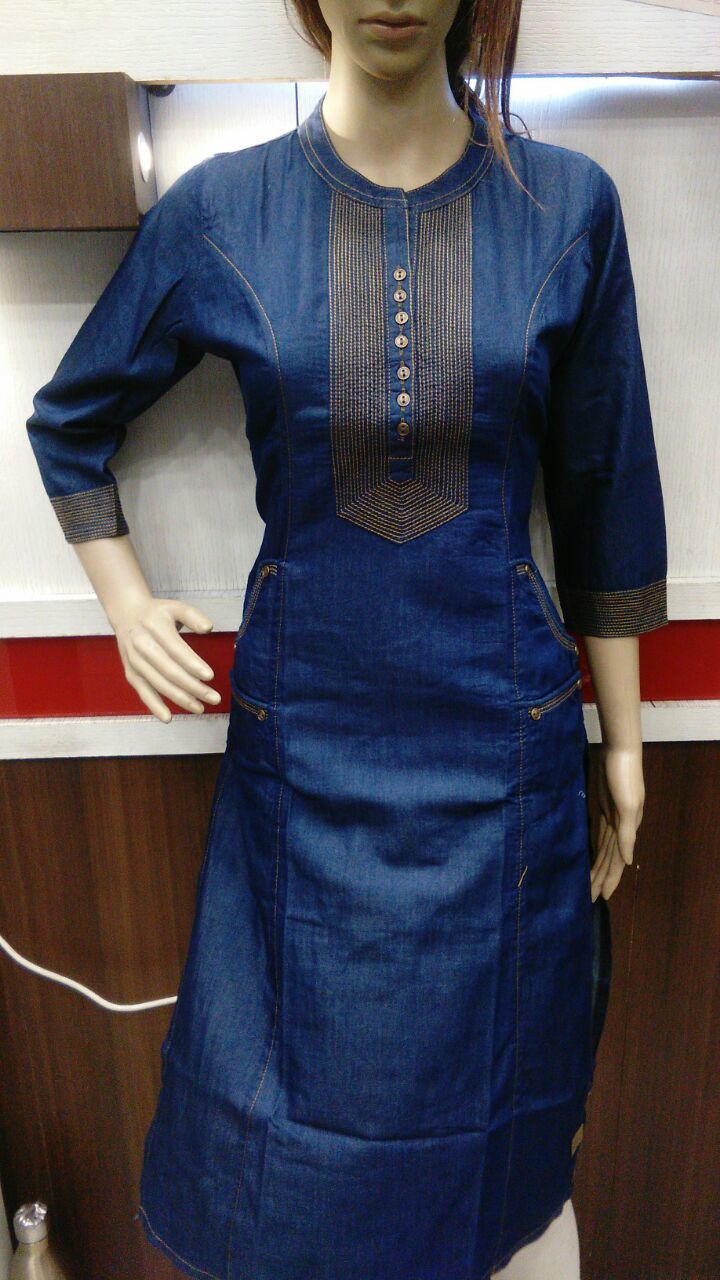 Washable Denim Kurtis @ 745