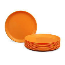 गोल पूर्ण प्लेट नारंगी