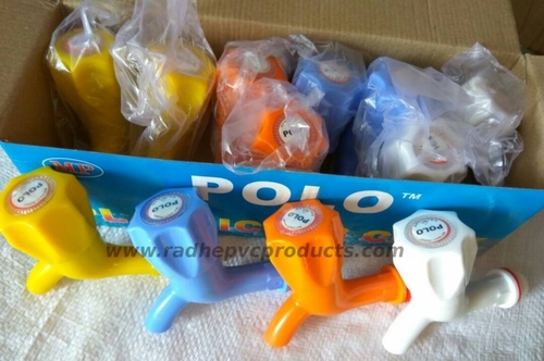 Bathroom Polo Bibcock - PVC Material, 1-20 mm Thickness, Round Shape, Color Coated Surface Treatment | Female Connection, Customizable Packaging and Labeling