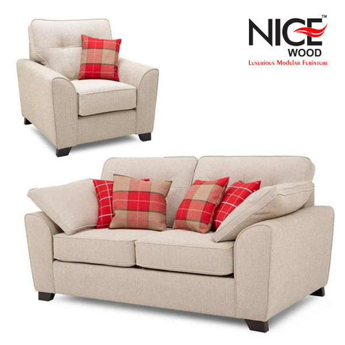 Suede White Sofa